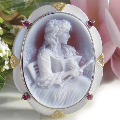 CAMEO（カメオ） Marcello Ripa作 シェルカメオ/ルース素晴らしい彫刻