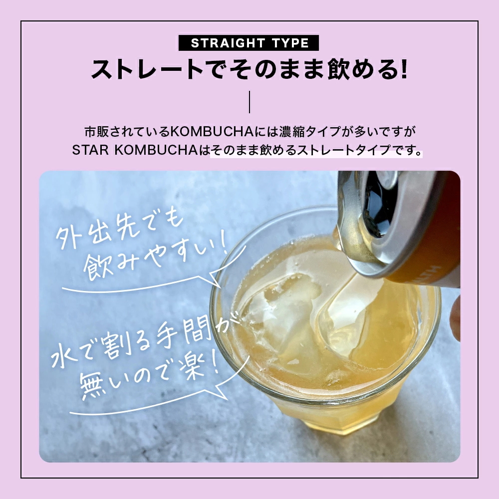 送料無料 スターコンブチャ パッションフルーツ(発酵飲料)[250ml×24本]STAR KOMBUCHA PASSIONFRUIT 紅茶キノコ 発酵ドリンク konbucha 常温便_6