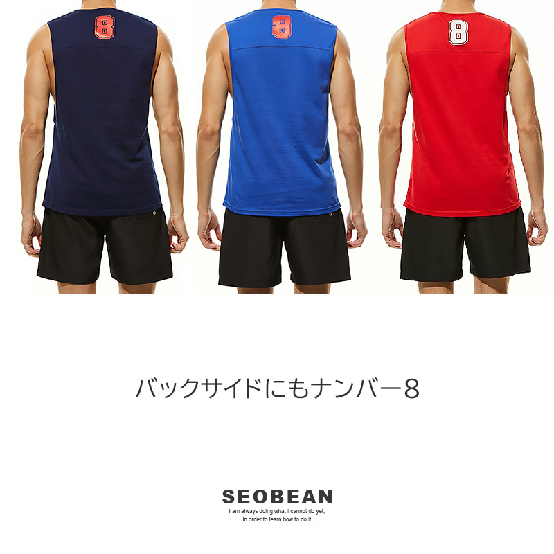 SEOBEAN セビン ナンバリング ビッグロゴ タンク M-XL｜101shop｜03