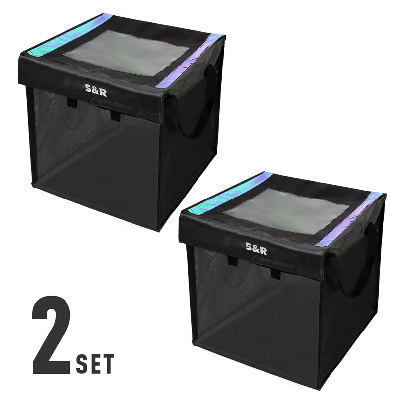 2点仕掛ける S＆R 鴉よけ ゴミサイバー空間 ボックス席型 125L 50珊 45Lゴミ袋 x 2袋分 幅50珊 紙くずかご 身寄り用 DIY、工具-住宅設備