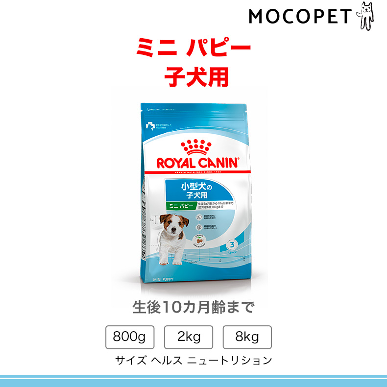 ロイヤルカナン ミニ パピー 8kg / 小型犬（成犬時体重1〜10kg）の子犬用（生後10ヵ月齢まで） / SHN 犬 ドライフード ジッパー有り[SoLd]｜1096dog｜08