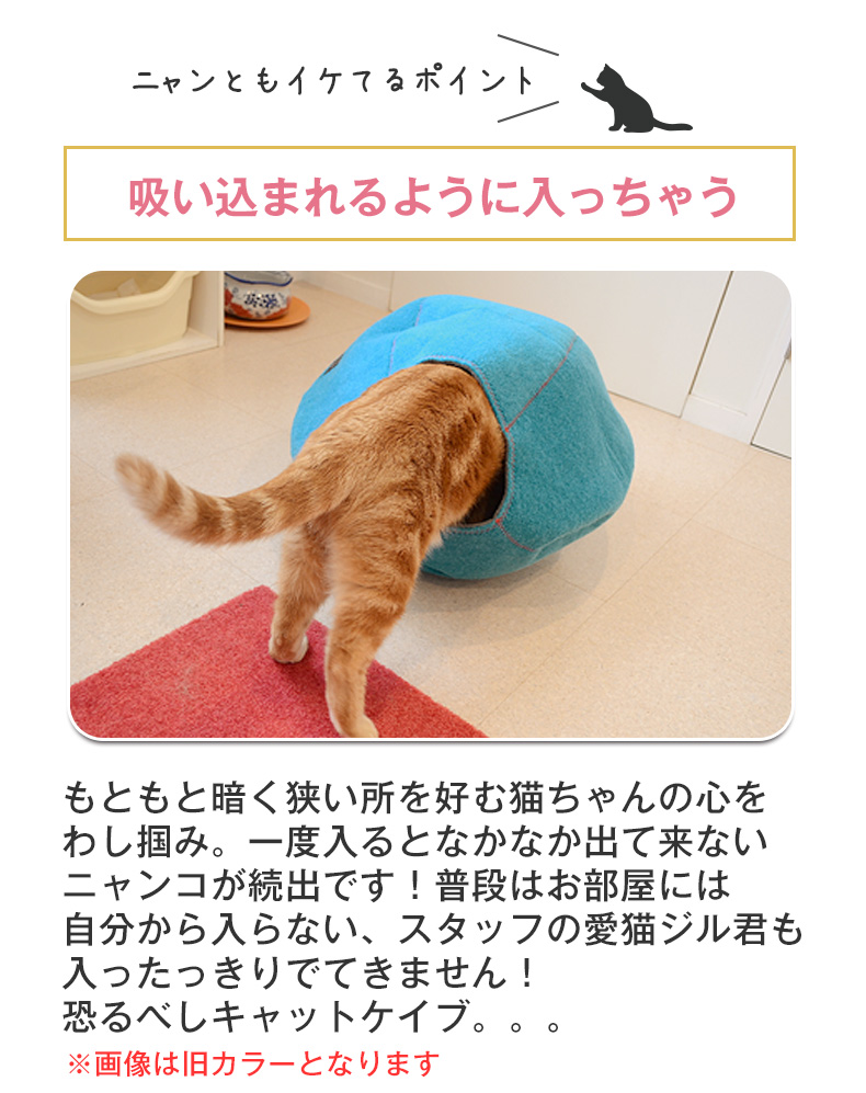 2WAY キャットケイブ 〜暖かドーム型ベッドフェルトハウス〜 / 猫 ベッド 猫用 キャットハウス 吸い込まれる猫ベッド CAT CAVE/おしゃれ  あったか 冬物 防寒