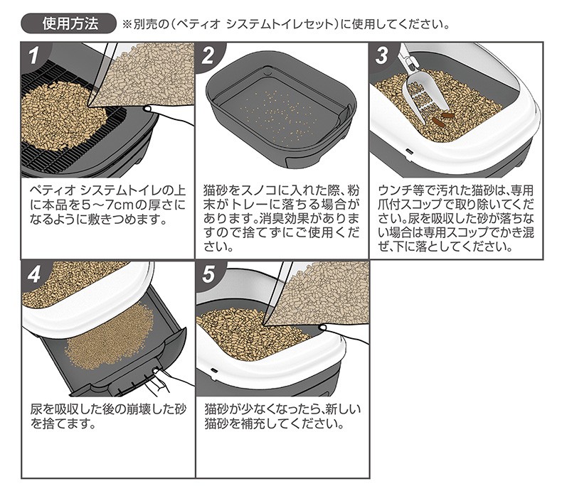 Amazon | ペティオ (Petio) トイレに流せる紙の猫砂 7L
