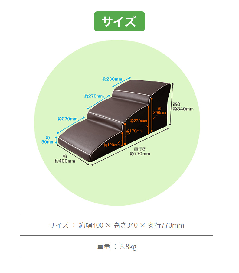 ホーミー]Homey パピー＆介護用ステップ 3段 ステップ・スロープ 介護