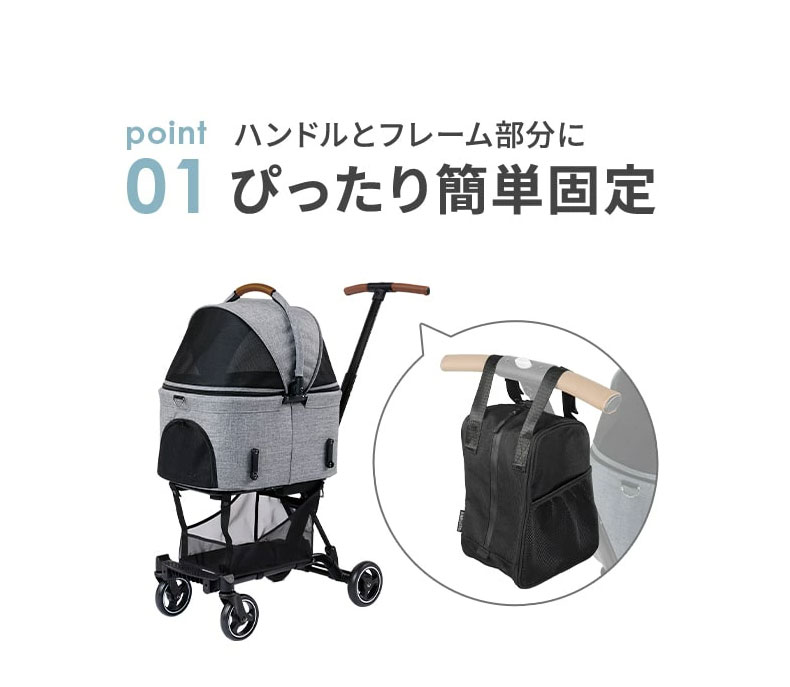 エアバギーフォーペット] FITTシリーズ WIZ HANDLE PACK