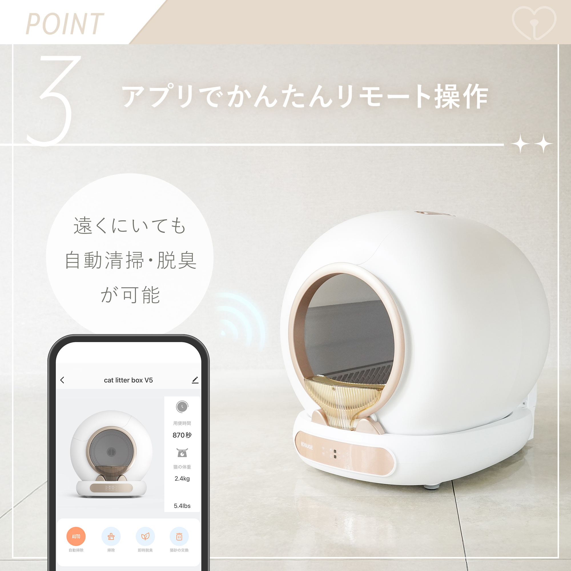 CAT POD キャットポッド スマート自動猫トイレ 猫用 全自動猫トイレ 猫