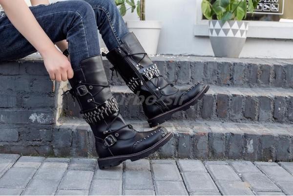 アウトレット販売店 ミドルブーツ メンズ エンジニアブーツ ウエスタンブーツ ミリタリーブーツ 紳士靴 Punk かっこ 値引き上限 Ssl Daikyogo Or Jp