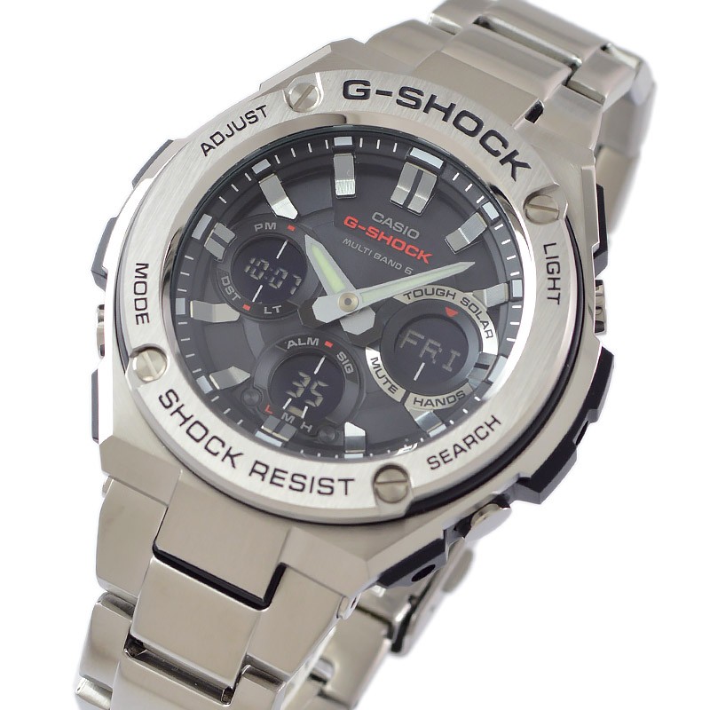 カシオ Gショック Gスチール ソーラー電波 GST-W110D-1AJF メンズ
