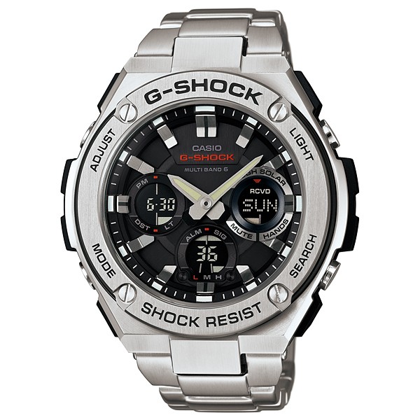カシオ Gショック Gスチール ソーラー電波 GST-W110D-1AJF メンズ