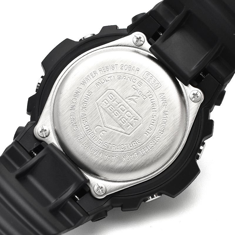 美品　G-SHOCK　ジーショックAWG-M100SB-2AJF　電波ソーラー G-SHOCK 電波ソーラー Gショック ジーショック 自動時刻合わせ