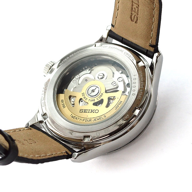セイコー プレサージュ 日本庭園 腕時計 メンズ 自動巻き メカニカル 機械式 SEIKO PRESAGE ホワイト 革ベルト SARY095  入荷後、3営業日以内に発送