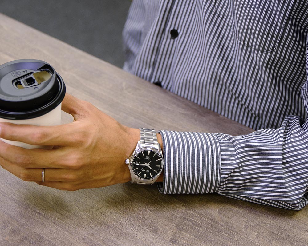 セイコー 腕時計 メンズ 自動巻き メカニカル 流通限定 シースルーバック ドレスライン SEIKO MECHANICAL SZSB012  ブラック入荷後、3営業日以内に発送