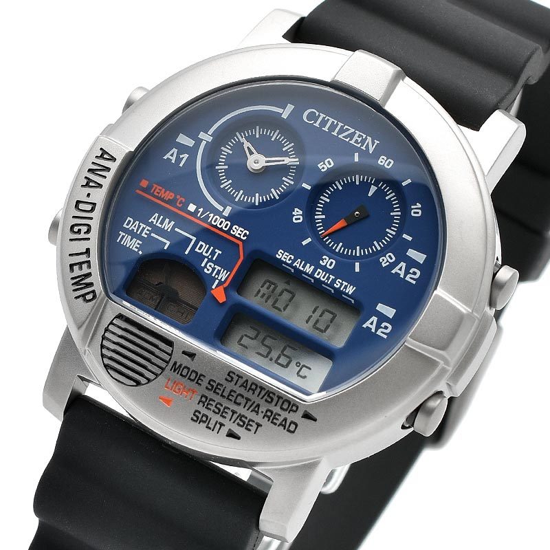 シチズン 腕時計 メンズ レディース アナデジ テンプ 特定店取扱いモデル CITIZEN デジタル クロノグラフ JG0070-20L  Cal.8989 :156741:腕時計本舗 通販 