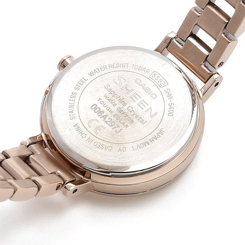 カシオ シーン SHEEN 腕時計 ソーラー 電波 時計 CASIO レディース 時刻合わせ SHW-5400CG-4AJF ピンクゴールド