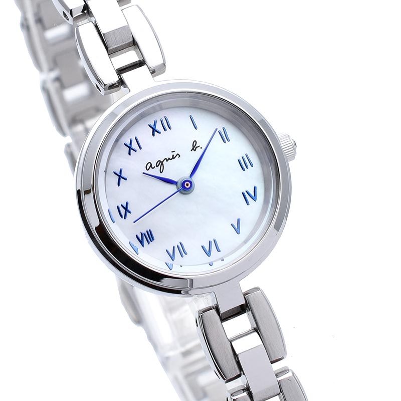 【時計ケース付き】アニエスベー レディース 腕時計 ソーラー agnes b. FCSD996 白蝶貝 シルバー