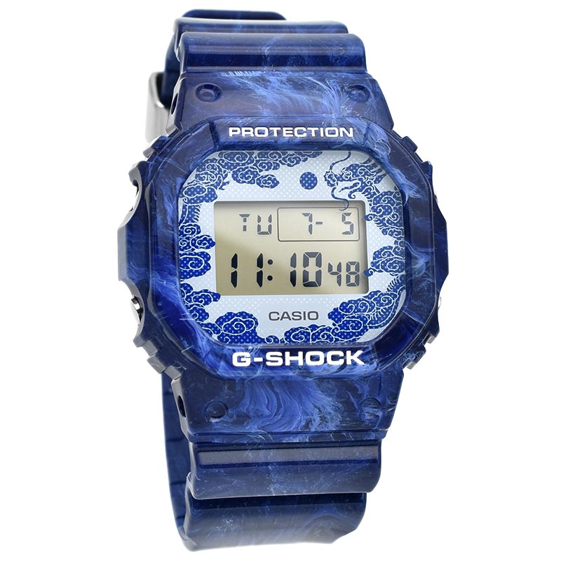 カシオ Ｇショック メンズ 腕時計 G-SHOCK CHINA BLUE WEB限定 DW-5600BWP-2JR 青花 専用BOX付