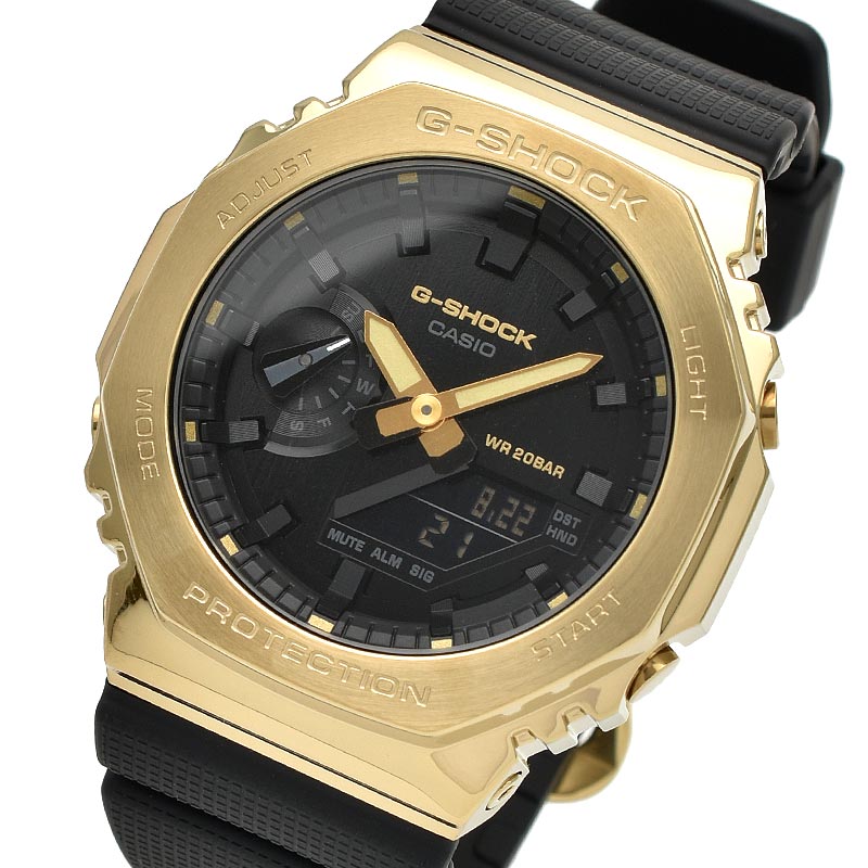 カシオ Ｇショック メンズ 腕時計 G-SHOCK METAL COVERED BLACK×GOLD 