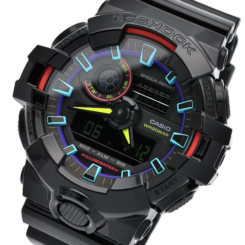 カシオ Ｇショック G-SHOCK Virtual Rainbow GA-700RGB-1AJF メンズ