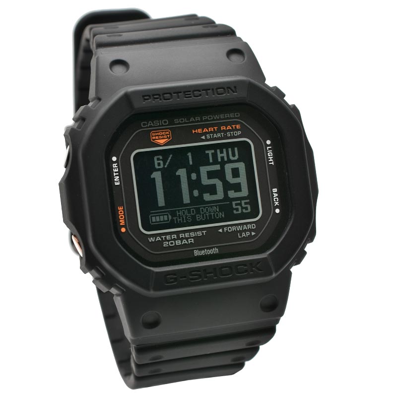 カシオ Ｇショック G-SHOCK G-SQUAD DW-H5600-1JR ワークアウト 心拍計測 光学式センサー Bluetooth  DWH56001JR トレーニング解析