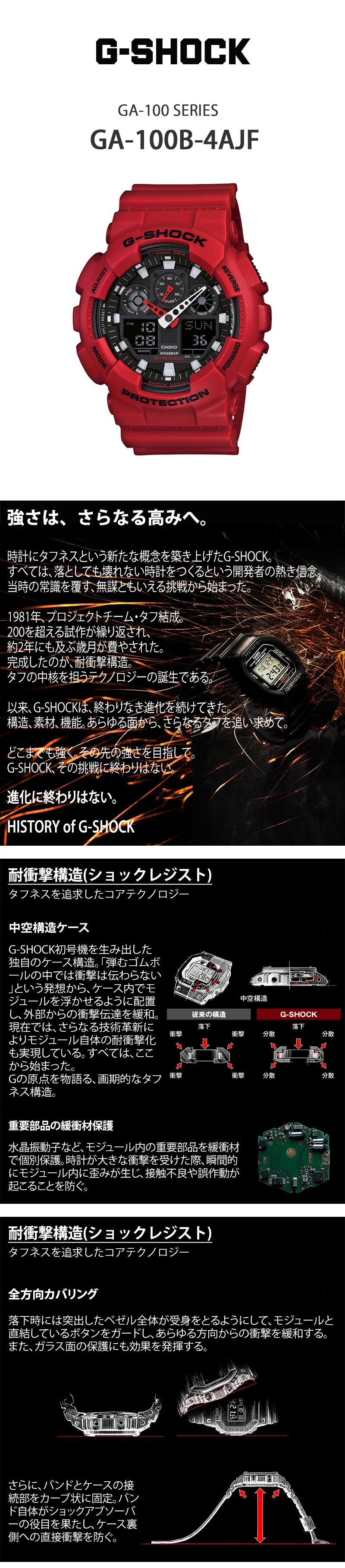 カシオ Gショック G-SHOCK GA-100B-4AJF メンズ 腕時計 時計 爆買