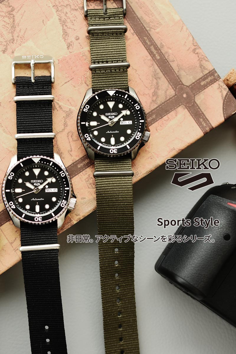 セイコー5 スポーツ 自動巻き 腕時計 メンズ 黒 SEIKO5 sports Sports