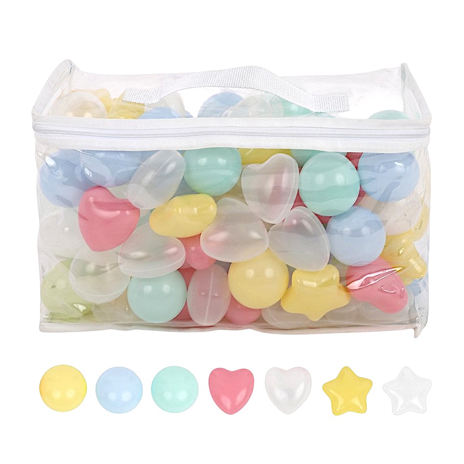 カラーボール 5.5cm 5.7cm 6cm 100個 ボールプール ボール おしゃれ ボールプール用ボール 小さめ ベビー 赤ちゃん 透明 セット パステル Hugmuu ハグムー | Hugmuu | 02