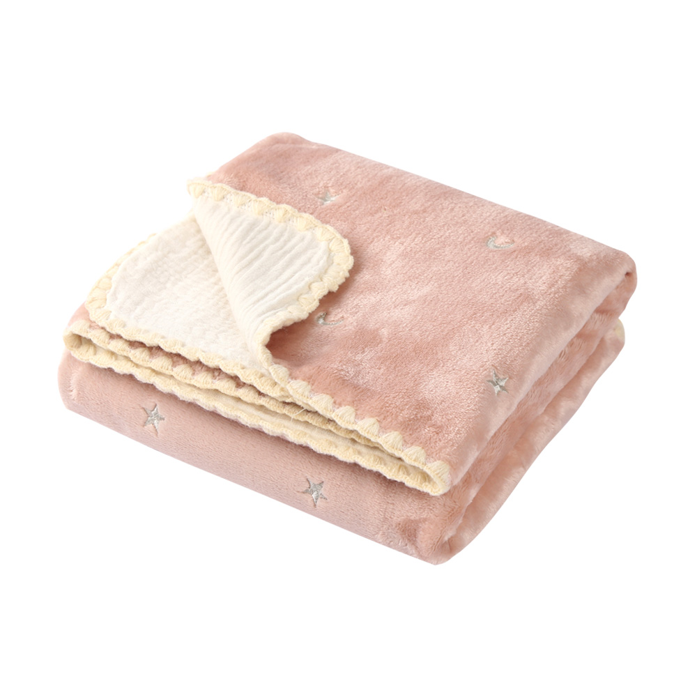 Hugmuu ブランケット フランネル ガーゼ ベビー毛布 毛布 暖かい