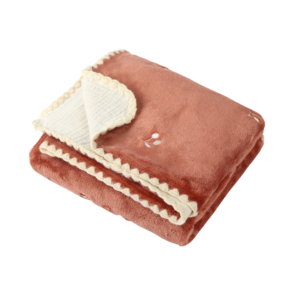 Hugmuu ブランケット フランネル ガーゼ ベビー毛布 毛布 暖かい