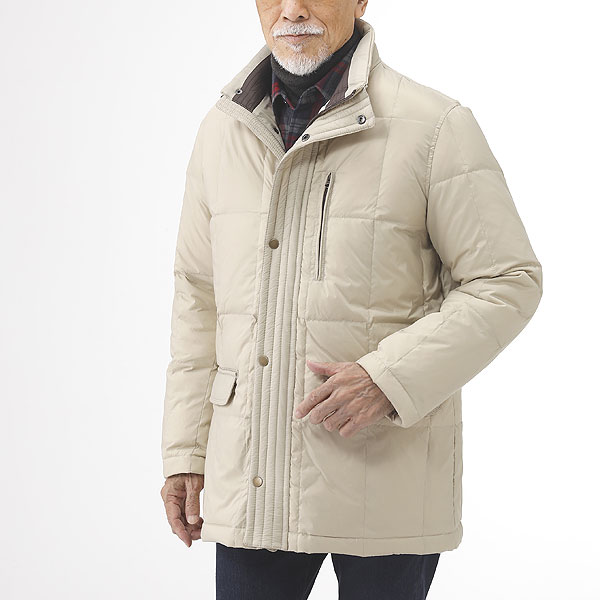 UNITED はっ水ダウンハーフコート キルトデザイン ポケット7箇所