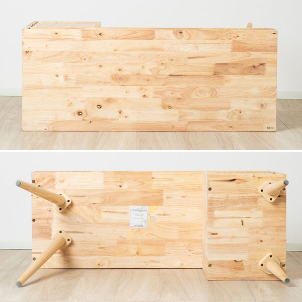 片袖デスク 幅100cm 天然木 袖付きシンプルデスク NATURAL SIGNATURE