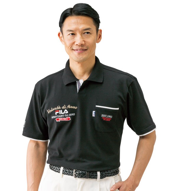 FILA（フィラ） 吸汗速乾 スキッパーポロシャツ 同サイズ3色組 着脱