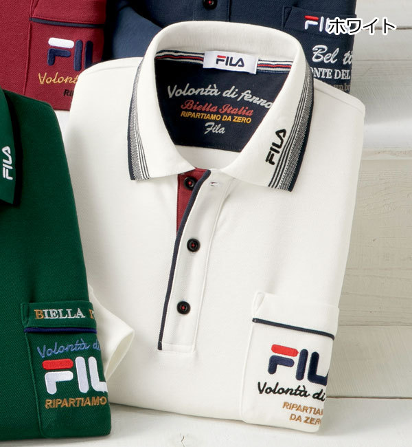 【未使用】FILA グラフィックポロシャツ LLサイズ FILA フィラ ポロシャツ レディース 長袖 ドライ 吸汗速乾 UV