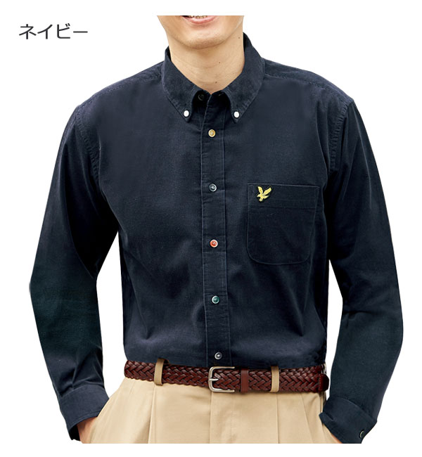 LYLE&SCOTT ライル＆スコット コーデュロイシャツ カラーボタン