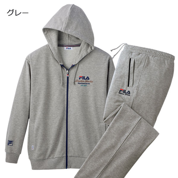 フィラ　パーカー　ジャケット　短パン　ショートパンツ　上下セット 秋冬 ニットL FILA フィラ パーカーパンツセット 選べる股下丈 くつろぎウェア