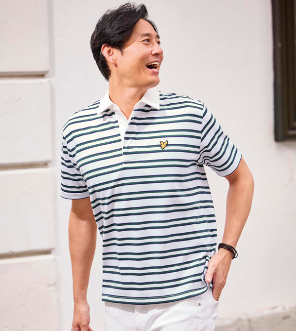 ☆美品☆LYLE & SCOTT ライルアンドスコット　半袖ポロ　ブラック L LYLE&SCOTT ポロシャツ 「LYLE＆SCOTT/ライルアンドスコット