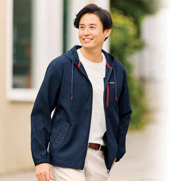 DUNLOP REFINED ダンロップ・リファインド サッカー素材パーカー 収納