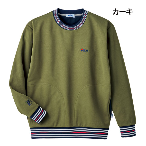 FILA フィラ スポーティトレーナー 裏起毛素材 両脇ポケット