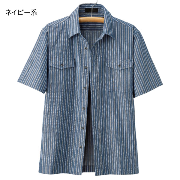 ネイビー 半袖シャツ ポケット付き 楽天市場】メンズ 半袖シャツ オーバーシャツ ハンドポケット