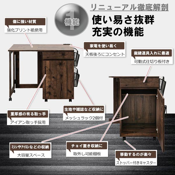 JANOME ジャノメ 折り畳み式 ミシン台 作業台 キャスター　コンセント 51bFYZh7KjL._AC_UF350,