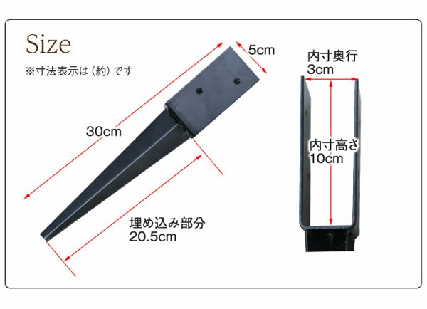 埋込金具サイズ