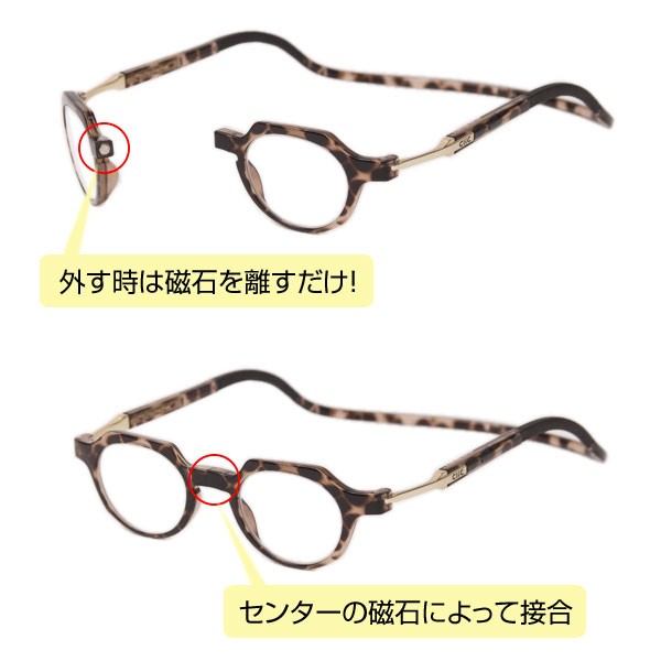 クリックリーダー メトロ 通販 clicメトロ Clic readers METRO 首掛け 老眼鏡 マグネット シニアグラス リーディンググラス おしゃれ レディース メンズ 首かけタイプ 首にかけられる 母の日 父の日 敬老の日 ギフト アイウェア クリックリーダー クリックメトロ 老眼鏡 シニアグラス テンプル部分
