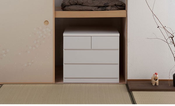 押入れたんす チェスト タンス 日本製 幅75cm 奥行65cm キャスター付 3