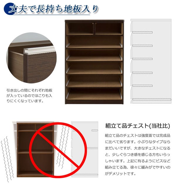 チェスト タンス 完成品 箪笥 幅60cm 7段 8杯 日本製 デザインチェスト