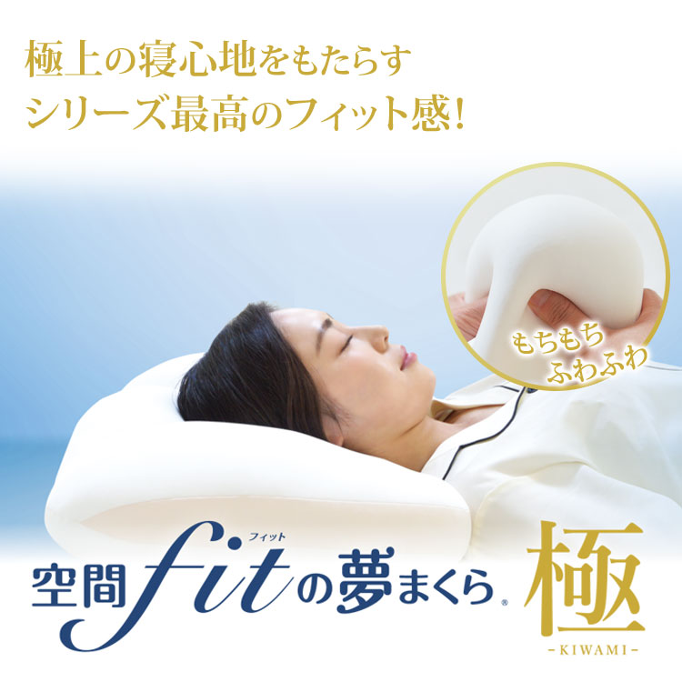 空間fitの夢まくら 極 夢枕 ビーズ枕 専用カバー付 日本製 仰向き寝