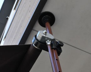 オーニング 前幕物干し竿付きオーニングII 幅200cm 突っ張り式調整可能