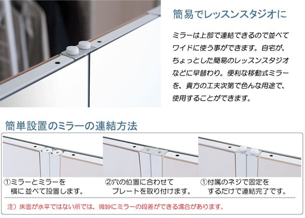 ミラーの連結方法