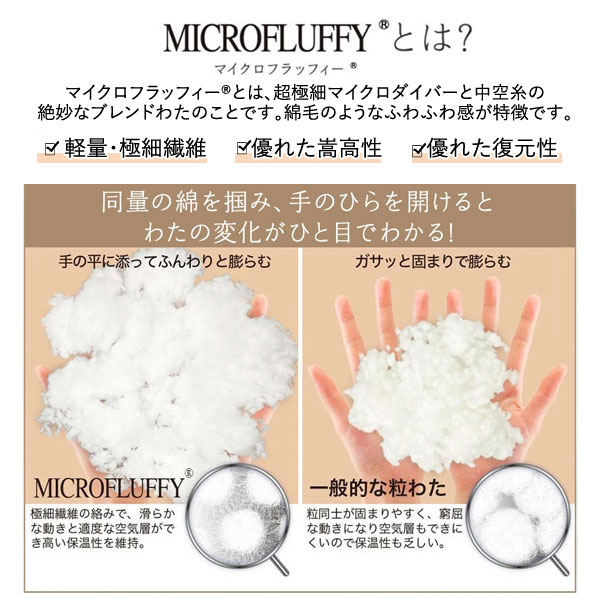 マイクロフラッフィー 掛け布団 ダブル ボタニカル 帝人 TEIJIN