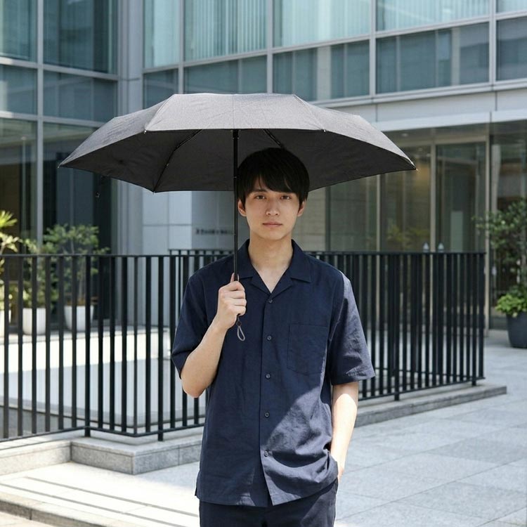 軽量 折りたたみ傘 3秒でたためる 晴雨兼用 男女兼用 55cm MURS55 日傘