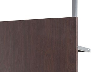 ダークブラウン パーテーション 90cm/87.5cm×2枚 突っ張り間仕切りパーテーション幅90cm デスクタイプ ダークブラウン