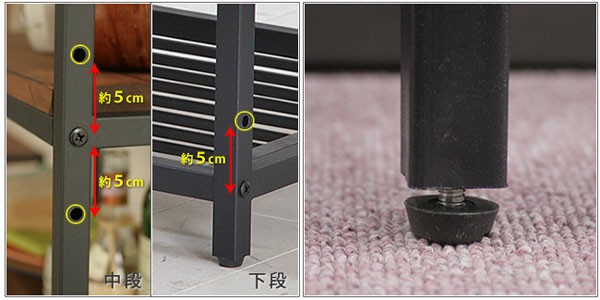 最安値格安 アンティーク PR-860SL-3BRN 1147こだわる通販ストア - 通販 - PayPayモール 天然木スリムラック3段 アイアン ブリック オープンラック 幅86cm 得価超激得